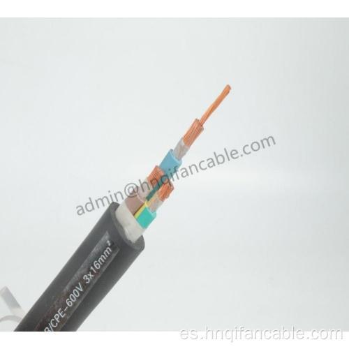 Cable aislado de goma 3 × 1.0 mm2